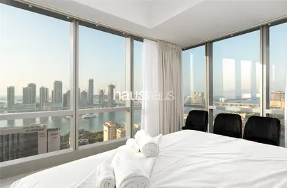 Room / Bedroom image for: Apartment - 3 Bedrooms - 4 Bathrooms for sale in Ocean Heights - Dubai Marina - Dubai, Image 1