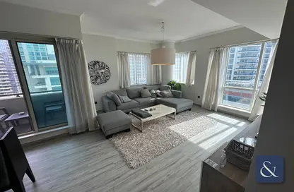 Living Room image for: Apartment - 1 Bedroom - 1 Bathroom for rent in Al Majara 2 - Al Majara - Dubai Marina - Dubai, Image 1