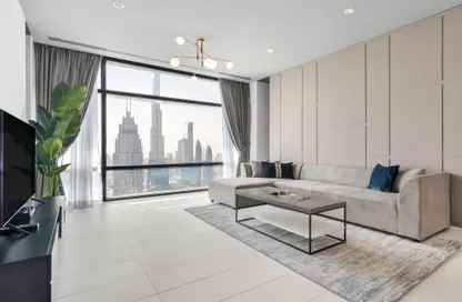 صورة لـ غرفة المعيشة شقة - غرفة نوم - 2 حمامات للايجار في برج إندكس - مركز دبي المالي العالمي - دبي ، صورة رقم 1