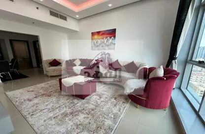Living Room image for: Apartment - 1 Bedroom - 2 Bathrooms for rent in Crown Palace Hotel - Al Rashidiya 1 - Al Rashidiya - Ajman, Image 1