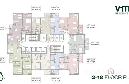 Full Floor - 7+ Bedrooms - 7+ Bathrooms for sale in V1ter Residence - Jumeirah Village Circle - Dubai