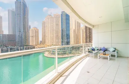Pool image for: Apartment - 2 Bedrooms - 2 Bathrooms for rent in The Atlantic - Dubai Marina - Dubai, Image 1