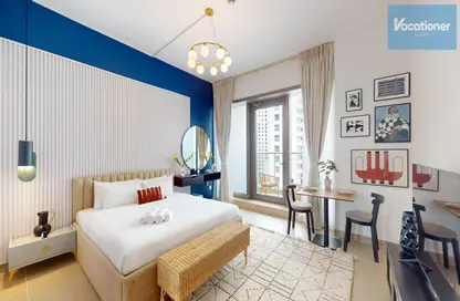 صورة لـ غرفة- غرفة النوم شقة - غرفة نوم - 1 حمام للايجار في برج التألق 2 - أبراج البريق - دبي مارينا - دبي ، صورة رقم 1