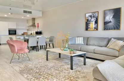 Living / Dining Room image for: Apartment - 1 Bedroom - 2 Bathrooms for rent in Grenland Residence - District 11 - Mohammed Bin Rashid City - Dubai, Image 1