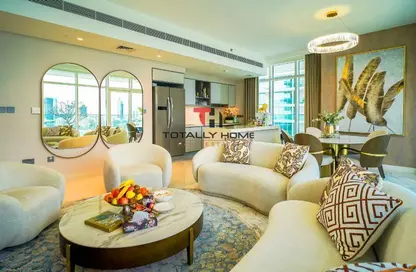 Living / Dining Room image for: Apartment - 3 Bedrooms - 4 Bathrooms for sale in Sunrise Bay - EMAAR Beachfront - Dubai Harbour - Dubai, Image 1