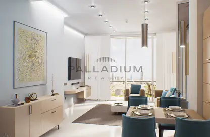 Living / Dining Room image for: Apartment - 3 Bedrooms - 2 Bathrooms for sale in Seven City JLT - Jumeirah Lake Towers - Dubai, Image 1