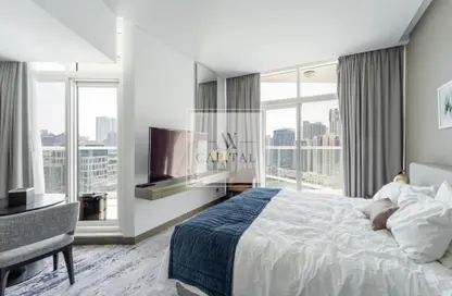 Apartment - Studio - 1 Bathroom for rent in Damac Maison Prive A - Damac Maison Prive - Business Bay - Dubai