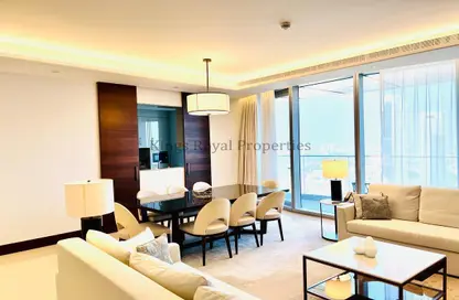 Living / Dining Room image for: Apartment - 3 Bedrooms - 4 Bathrooms for rent in The Address Sky View Tower 1 - The Address Sky View Towers - Downtown Dubai - Dubai, Image 1