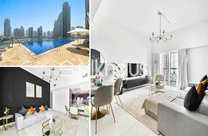 Living / Dining Room image for: Apartment - 1 Bedroom - 2 Bathrooms for rent in Cayan Tower - Dubai Marina - Dubai, Image 1