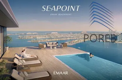 Apartment - 2 Bedrooms - 3 Bathrooms for sale in Seapoint - EMAAR Beachfront - Dubai Harbour - Dubai