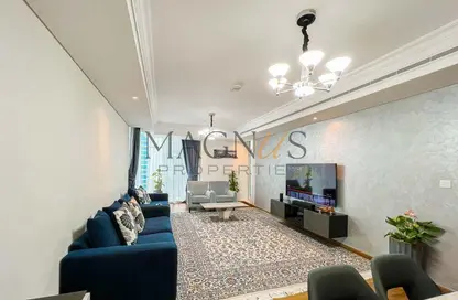 Living Room image for: Apartment - 2 Bedrooms - 4 Bathrooms for sale in Tamweel Tower - Lake Allure - Jumeirah Lake Towers - Dubai, Image 1