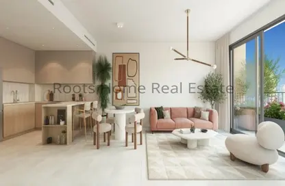 Living / Dining Room image for: Apartment - 1 Bedroom - 2 Bathrooms for sale in Weybridge Gardens - Dubai Residence Complex - Dubai, Image 1