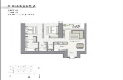 Apartment - 2 Bedrooms - 2 Bathrooms for sale in Forte 1 - Forte - Downtown Dubai - Dubai