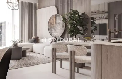 Living Room image for: Apartment - 1 Bedroom - 2 Bathrooms for sale in Pearl House - Jumeirah Village Circle - Dubai, Image 1