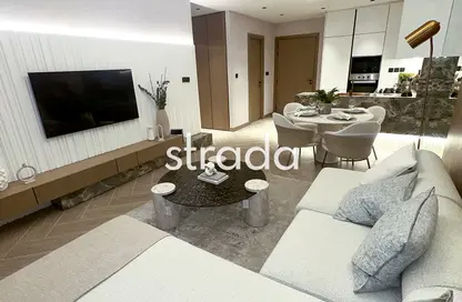 Living / Dining Room image for: Apartment - 3 Bedrooms - 3 Bathrooms for sale in The Central Downtown - Arjan - Dubai, Image 1
