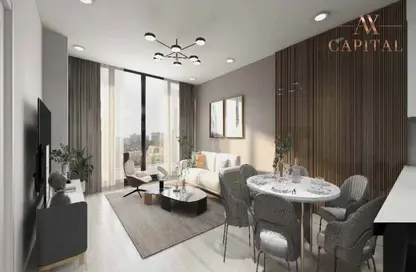 Living / Dining Room image for: Apartment - 1 Bedroom - 2 Bathrooms for sale in 7 Park Central - Jumeirah Village Circle - Dubai, Image 1