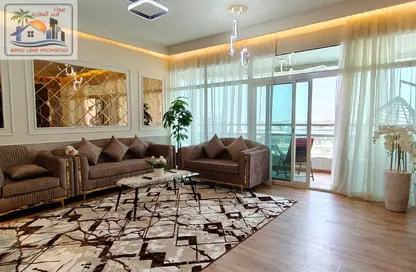Apartment - 3 Bedrooms - 3 Bathrooms for rent in Horizon Towers - Ajman Downtown - Ajman