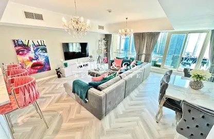 Living / Dining Room image for: Apartment - 2 Bedrooms - 3 Bathrooms for sale in Al Majara 1 - Al Majara - Dubai Marina - Dubai, Image 1