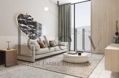 Living Room image for: Apartment - 2 Bedrooms - 2 Bathrooms for sale in Concept 7 Residences - Jumeirah Village Circle - Dubai, Image 1