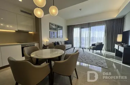 Living / Dining Room image for: Apartment - 2 Bedrooms - 3 Bathrooms for rent in Address Harbour Point Tower 1 - Address Harbour Point - Dubai Creek Harbour (The Lagoons) - Dubai, Image 1