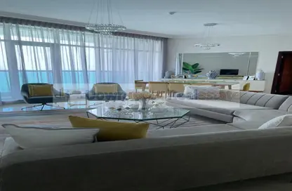 Living Room image for: Apartment - 2 Bedrooms - 3 Bathrooms for sale in Ajman Corniche Residences - Ajman Corniche Road - Ajman, Image 1
