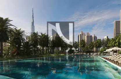 صورة لـ حوض سباحة شقة - غرفة نوم - 1 حمام للبيع في ذا إيدج - الخليج التجاري - دبي ، صورة رقم 1