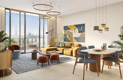 Living / Dining Room image for: Apartment - 2 Bedrooms - 3 Bathrooms for sale in Dubai Design District - Dubai, Image 1