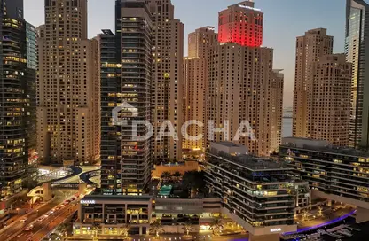 Apartment - Studio - 1 Bathroom for rent in Silverene Tower B - Silverene - Dubai Marina - Dubai