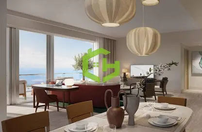Living / Dining Room image for: Apartment - 1 Bedroom - 2 Bathrooms for sale in Bayview - EMAAR Beachfront - Dubai Harbour - Dubai, Image 1