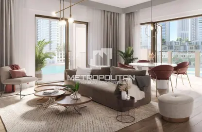 Living / Dining Room image for: Apartment - 3 Bedrooms - 4 Bathrooms for sale in Grove - Creek Beach - Dubai Creek Harbour (The Lagoons) - Dubai, Image 1