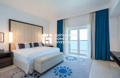 Room / Bedroom image for: Apartment - 2 Bedrooms - 3 Bathrooms for rent in Fairmont Marina Residences - The Marina - Abu Dhabi, Image 1