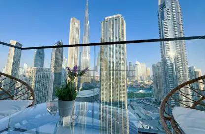 صورة لـ شرفة شقة - 3 غرف نوم - 4 حمامات للايجار في برج التاج - دبي وسط المدينة - دبي ، صورة رقم 1