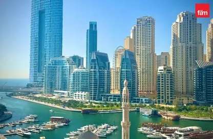 شقة - 2 غرف نوم - 3 حمامات للايجار في برج أوبال المارينا - دبي مارينا - دبي