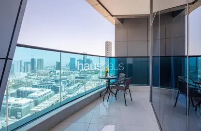 Balcony image for: Apartment - 1 Bathroom for rent in O2 Tower - Jumeirah Village Circle - Dubai, Image 1