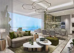 Living / Dining Room image for: Apartment - 1 Bedroom - 1 Bathroom for sale in Damac Bay 2 - Dubai Harbour - Dubai, Image 1