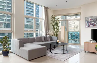 Living Room image for: Apartment - 2 Bedrooms - 2 Bathrooms for rent in Yacht Bay - Dubai Marina - Dubai, Image 1