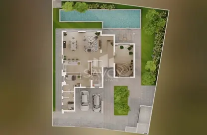 3D Floor Plan image for: Villa - 4 Bedrooms - 6 Bathrooms for sale in The Dahlias - Yas Acres - Yas Island - Abu Dhabi, Image 1