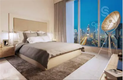 Room / Bedroom image for: Apartment - 3 Bedrooms - 3 Bathrooms for sale in Forte 2 - Forte - Downtown Dubai - Dubai, Image 1