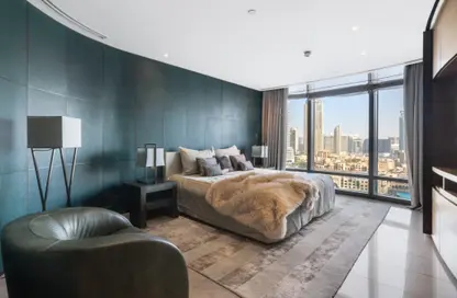 Room / Bedroom image for: Apartment - 2 Bedrooms - 2 Bathrooms for rent in Armani Residence - Burj Khalifa Area - Downtown Dubai - Dubai, Image 1
