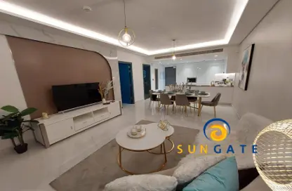 Living / Dining Room image for: Apartment - 1 Bedroom - 2 Bathrooms for sale in Samana Waves 2 - Samana Waves - Jumeirah Village Circle - Dubai, Image 1