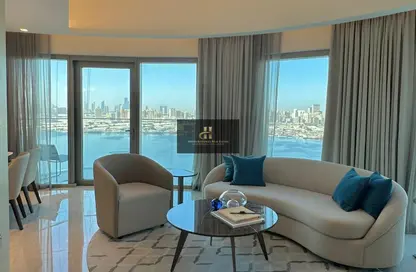 Living Room image for: Apartment - 2 Bedrooms - 2 Bathrooms for sale in Address Harbour Point - Dubai Creek Harbour (The Lagoons) - Dubai, Image 1
