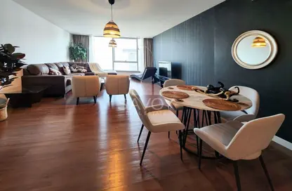 Living / Dining Room image for: Apartment - 2 Bedrooms - 3 Bathrooms for sale in Sky Tower - Shams Abu Dhabi - Al Reem Island - Abu Dhabi, Image 1