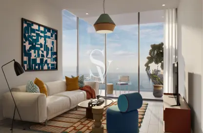Living Room image for: Apartment - 1 Bedroom - 2 Bathrooms for sale in Nautica One - Maritime City - Dubai, Image 1
