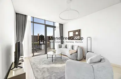 Living Room image for: Apartment - 2 Bedrooms - 2 Bathrooms for rent in ANWA - Maritime City - Dubai, Image 1