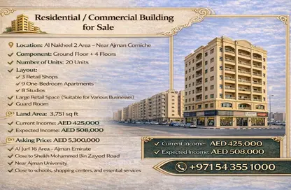 Whole Building - 7+ Bedrooms - 7+ Bathrooms for sale in Al Nakheel - Ajman Downtown - Ajman