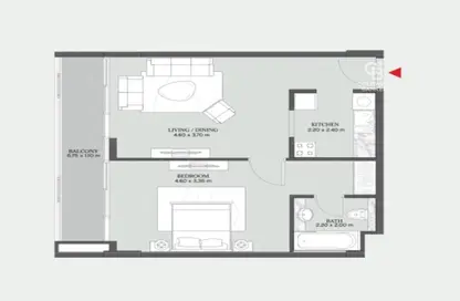 Apartment - 1 Bedroom - 2 Bathrooms for sale in Kappa Acca 6 - Dubai South (Dubai World Central) - Dubai