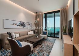 Living Room image for: Apartment - 3 bedrooms - 4 bathrooms for rent in Jumeirah Gate Tower 2 - The Address Jumeirah Resort and Spa - Jumeirah Beach Residence - Dubai, Image 1
