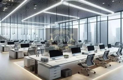 Office Space - Studio - 3 Bathrooms for rent in Ajman Corniche Residences - Ajman Corniche Road - Ajman