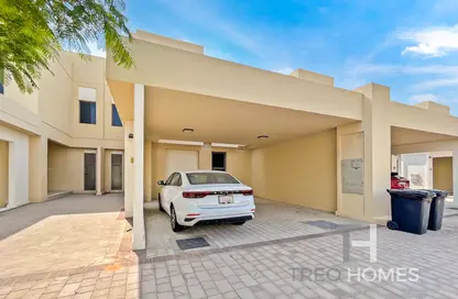 Terrace image for: Townhouse - 3 Bedrooms - 3 Bathrooms for rent in Safi Townhouses - Town Square - Dubai, Image 1