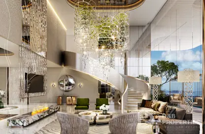 Living Room image for: Apartment - 1 Bedroom - 2 Bathrooms for sale in Tower A - Damac Bay - Dubai Harbour - Dubai, Image 1